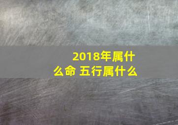 2018年属什么命 五行属什么